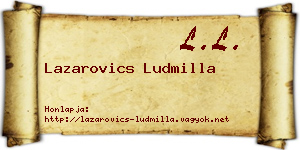 Lazarovics Ludmilla névjegykártya